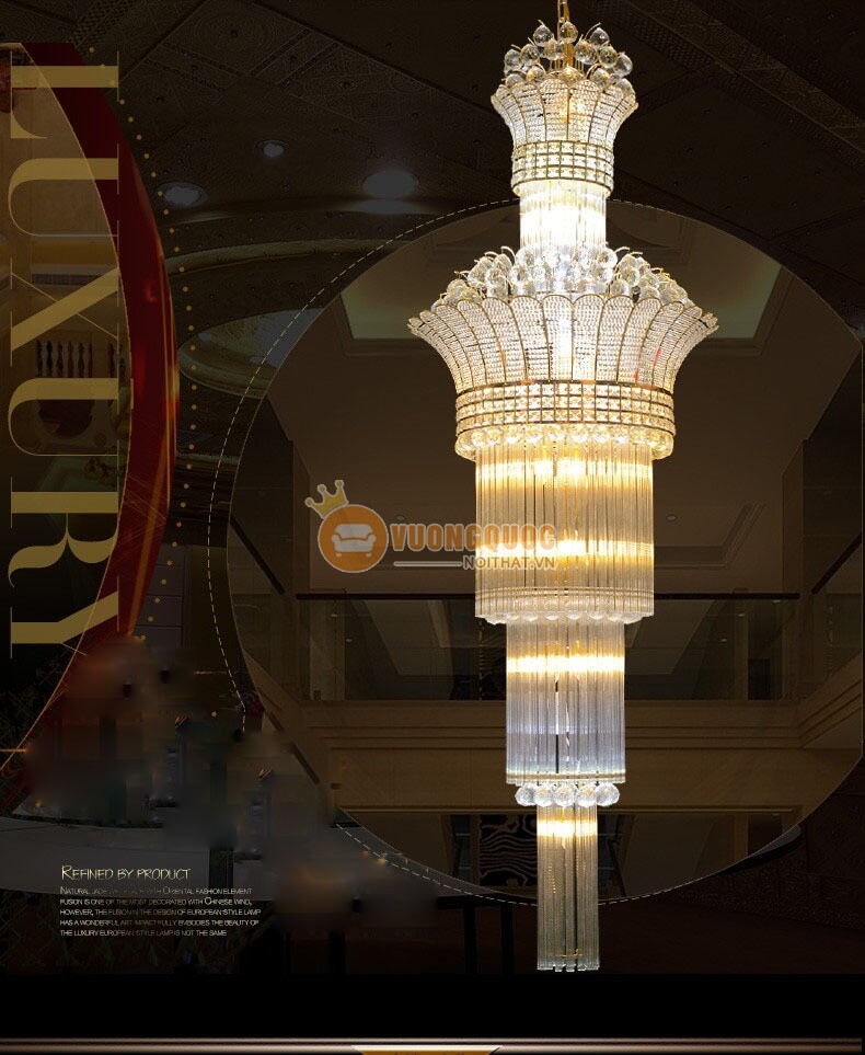 Đèn chùm pha lê tròn phong cách châu âu CM178-1